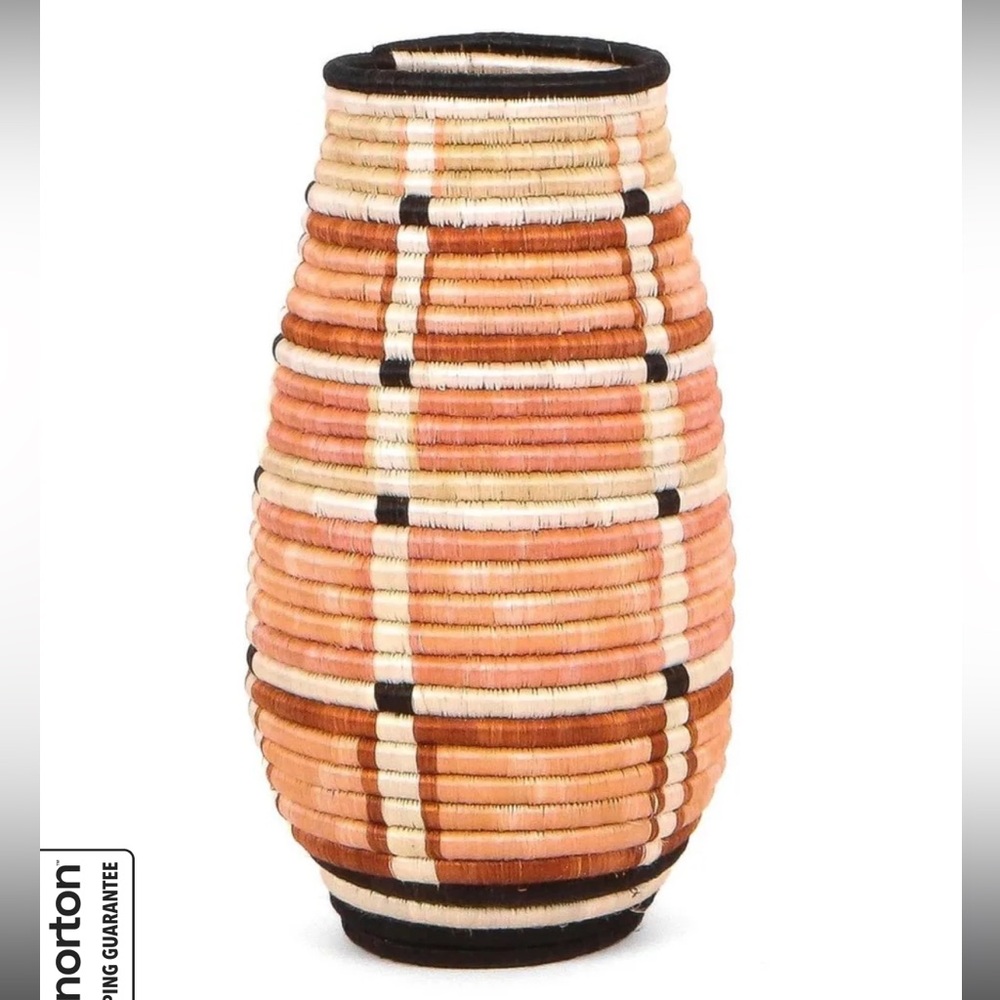 Kazi - Petite Salon Vessel - 11.5” Peach Pillar Vase NWT